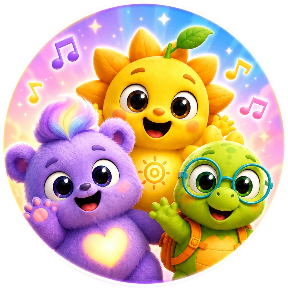 The WonderBeats characters Lumi, Suno, and Zippy